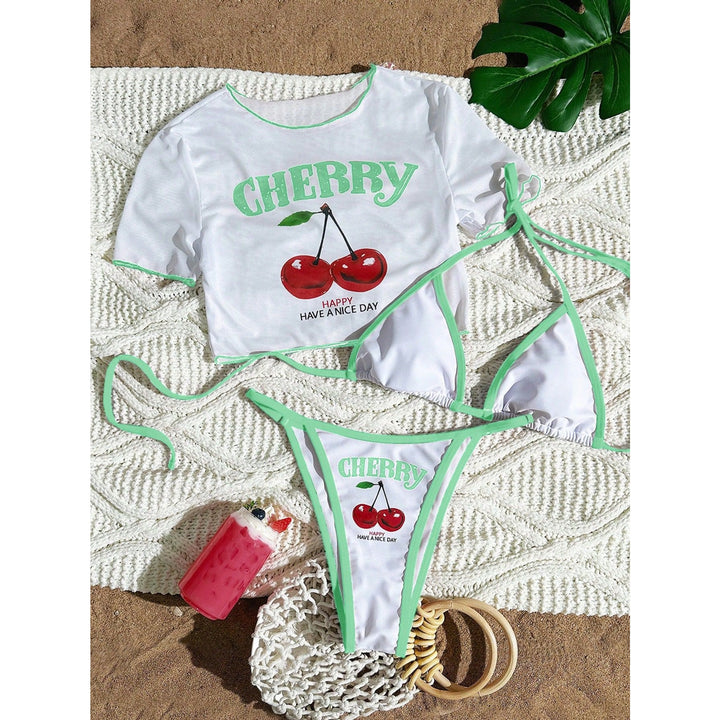 Cherry Dream Swimsuit Cover Up Set