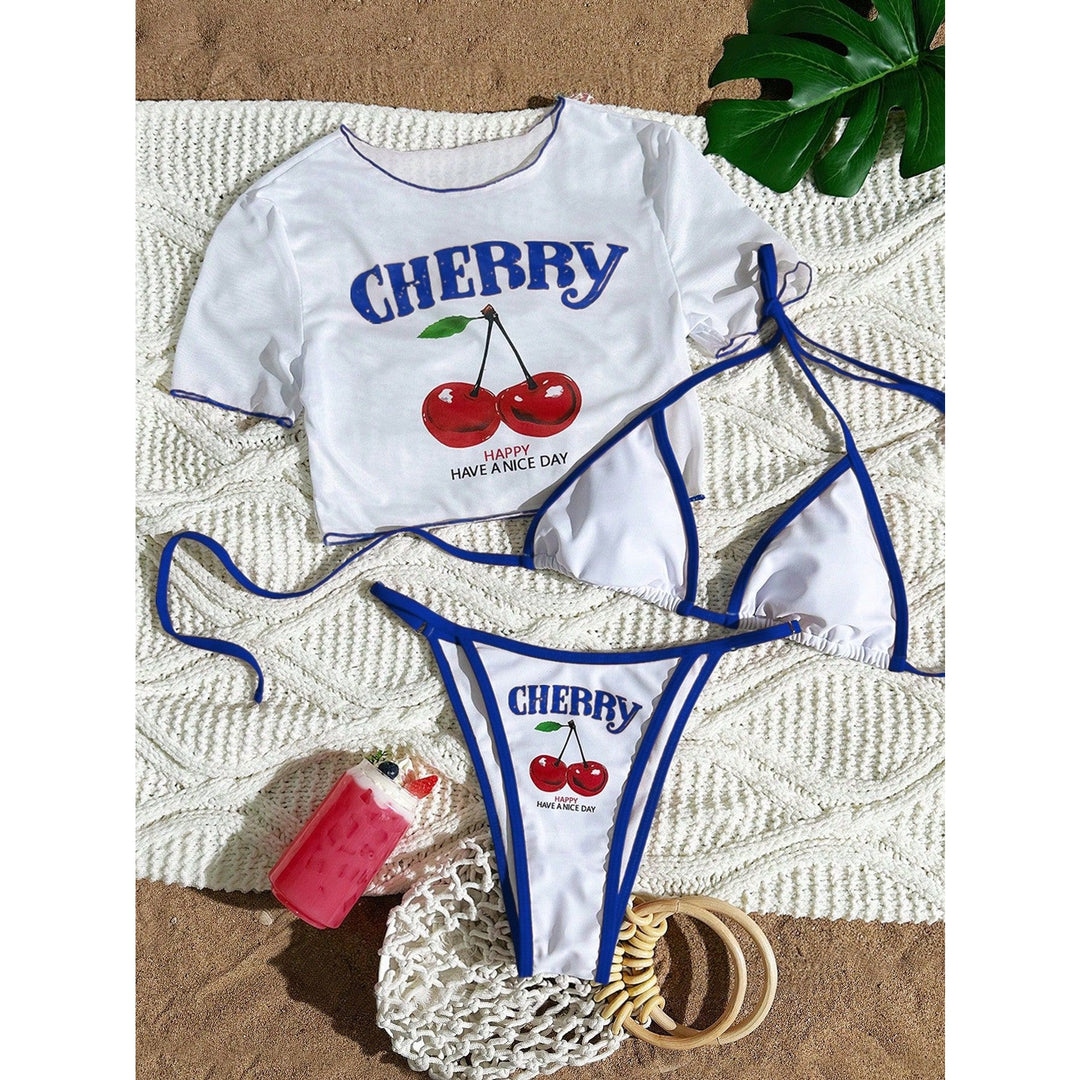 Cherry Dream Swimsuit Cover Up Set