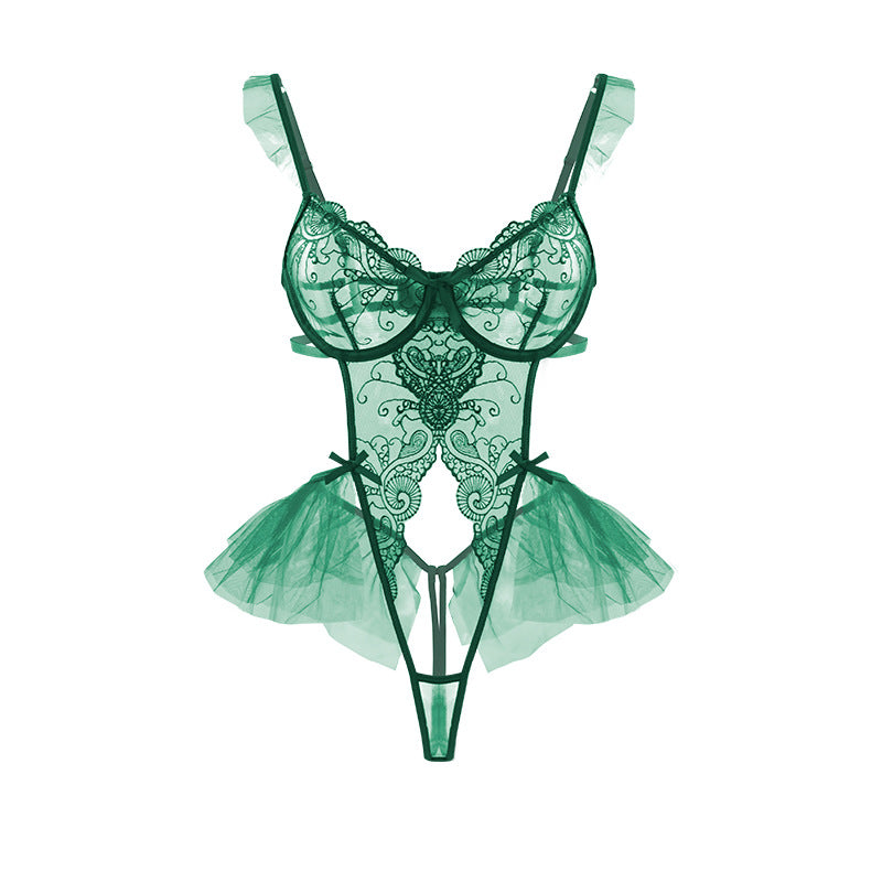 Sheer Backless Bodysuit Lingerie