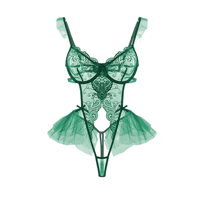 Sheer Backless Bodysuit Lingerie