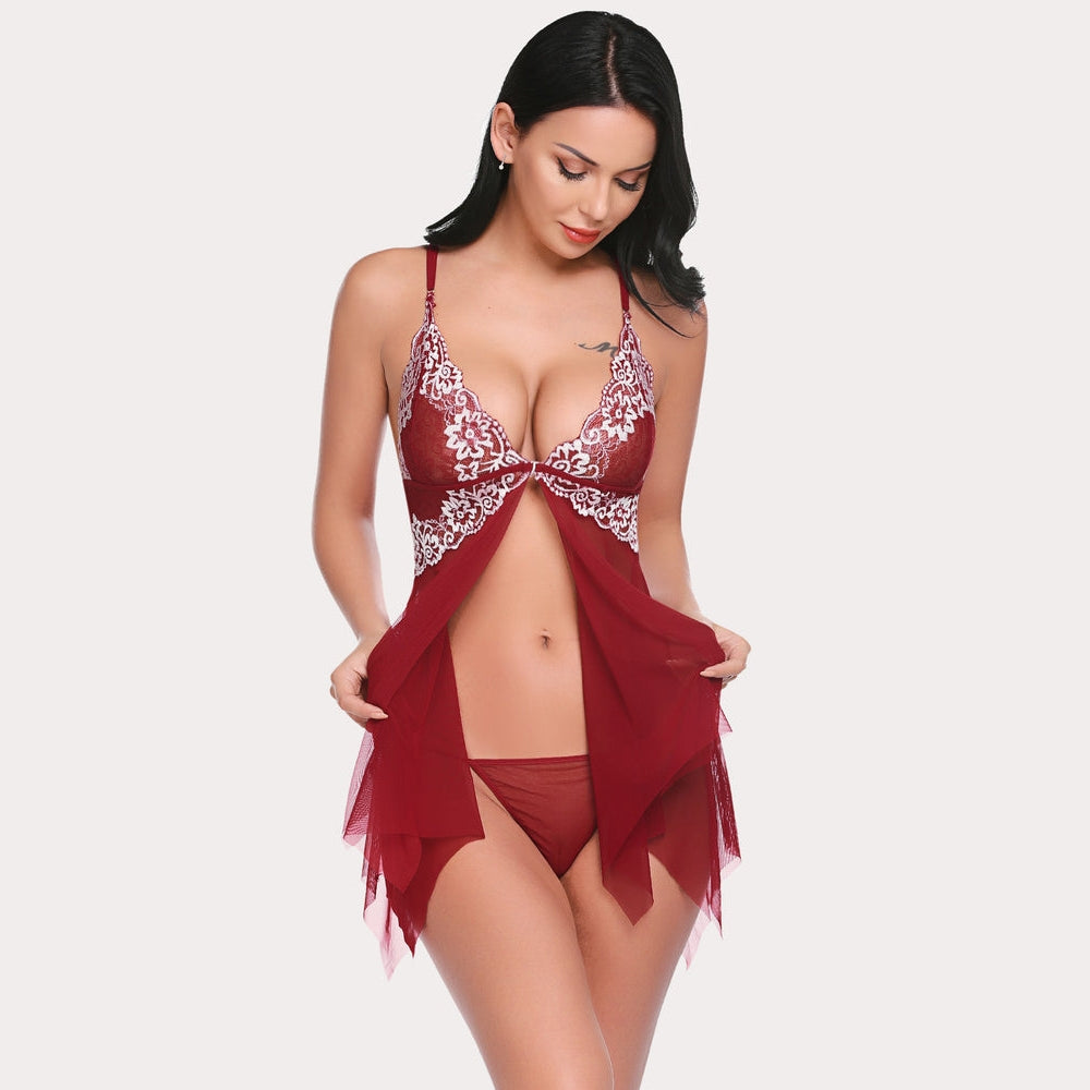 Lace Babydoll Lingerie Dress