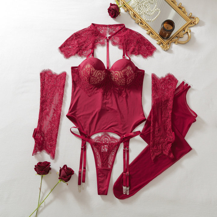 Lace Bolero Garter Lingerie Set