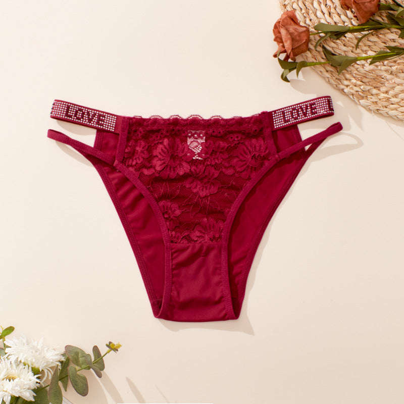 Diamond Lace Ice Silk Thong