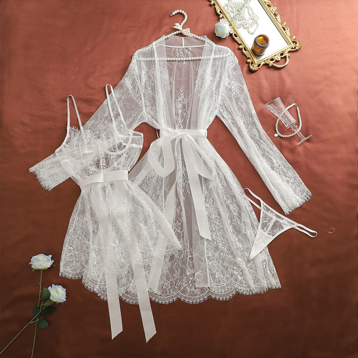 Lace Chemise and Robe Set