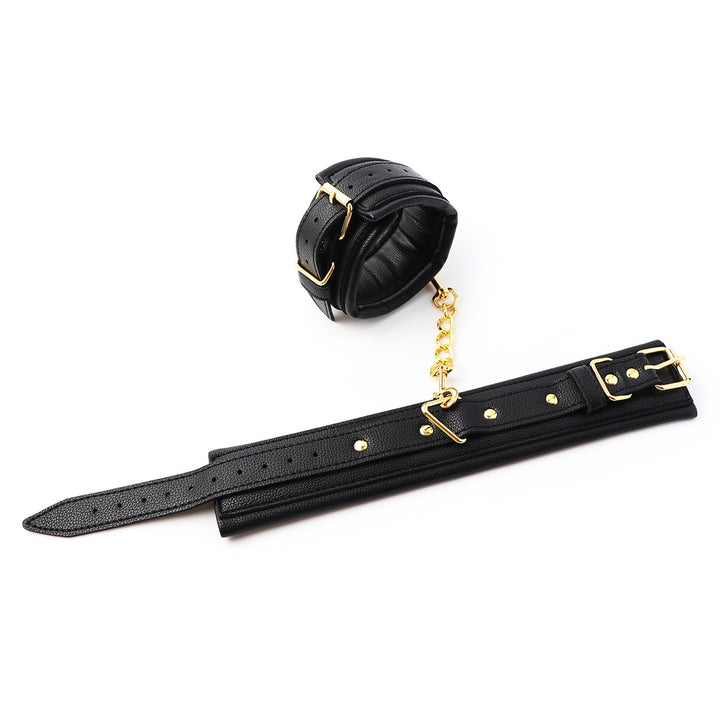 Luxury Leather BDSM Handcuffs Set