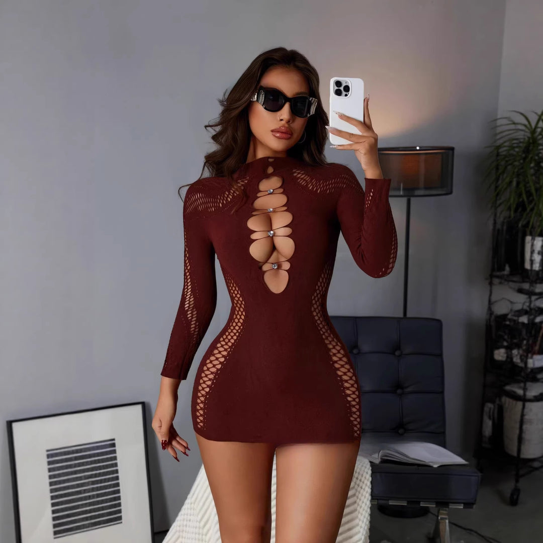 Crystal Eclipse Cutout Dress