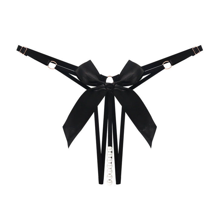 Beaded Tease Open Crotch Thong