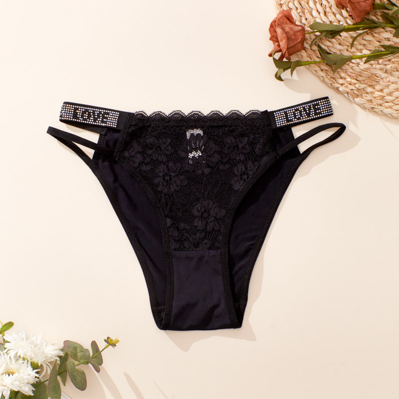 Diamond Lace Ice Silk Thong