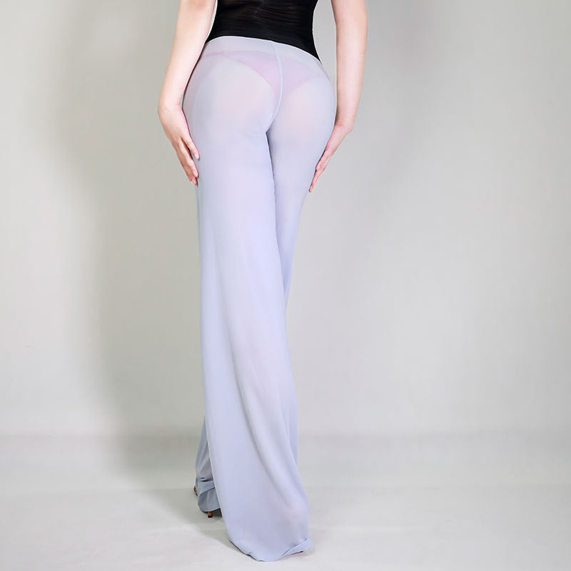 Silken Veil Sheer Palazzo Pants