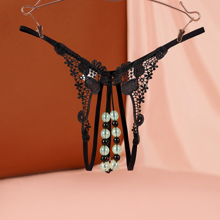 Glow Bead Crotchless Thong