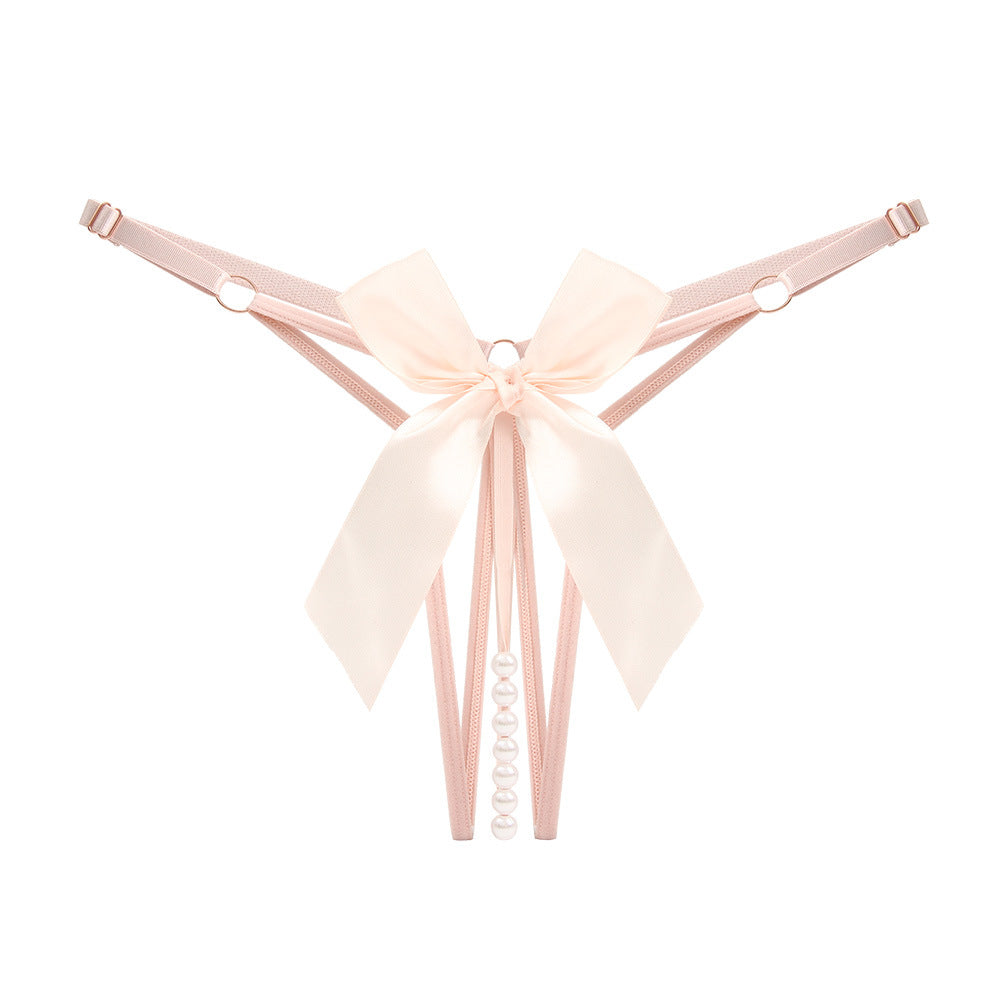 Beaded Tease Open Crotch Thong