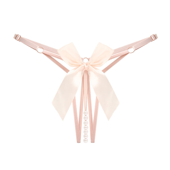 Beaded Tease Open Crotch Thong