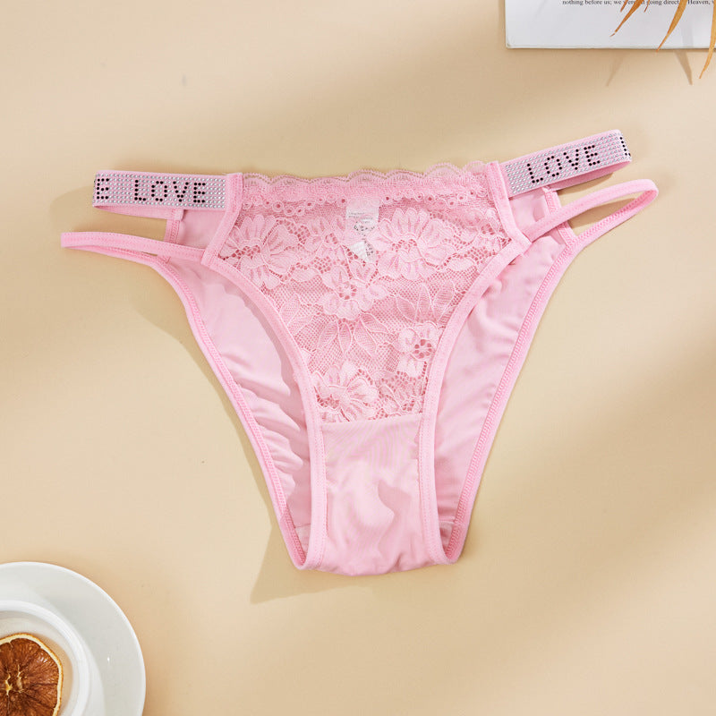 Diamond Lace Ice Silk Thong