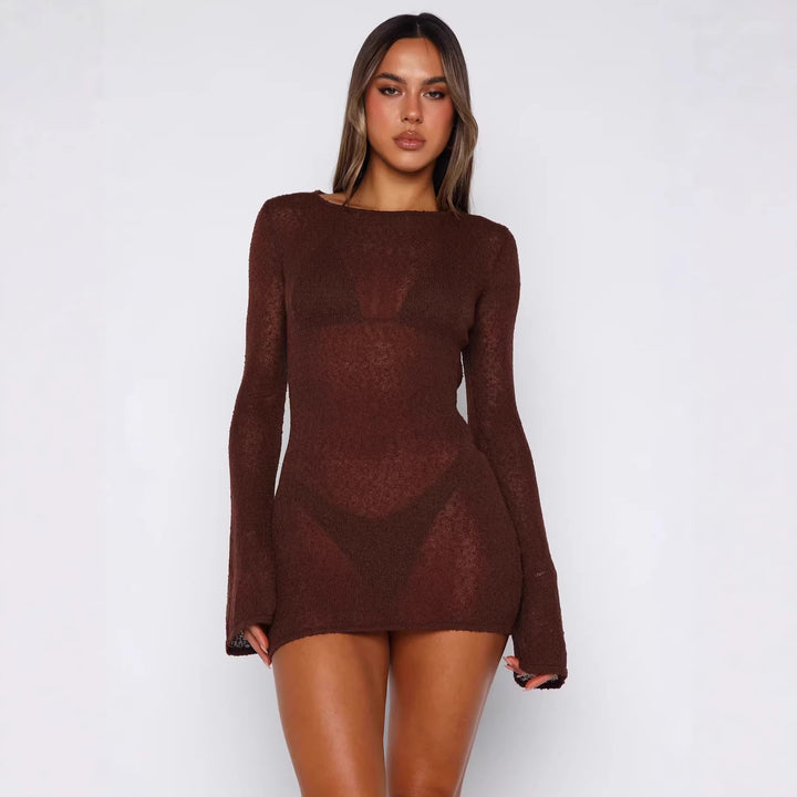 Sheer Sparkle Beach Cover Up Dress