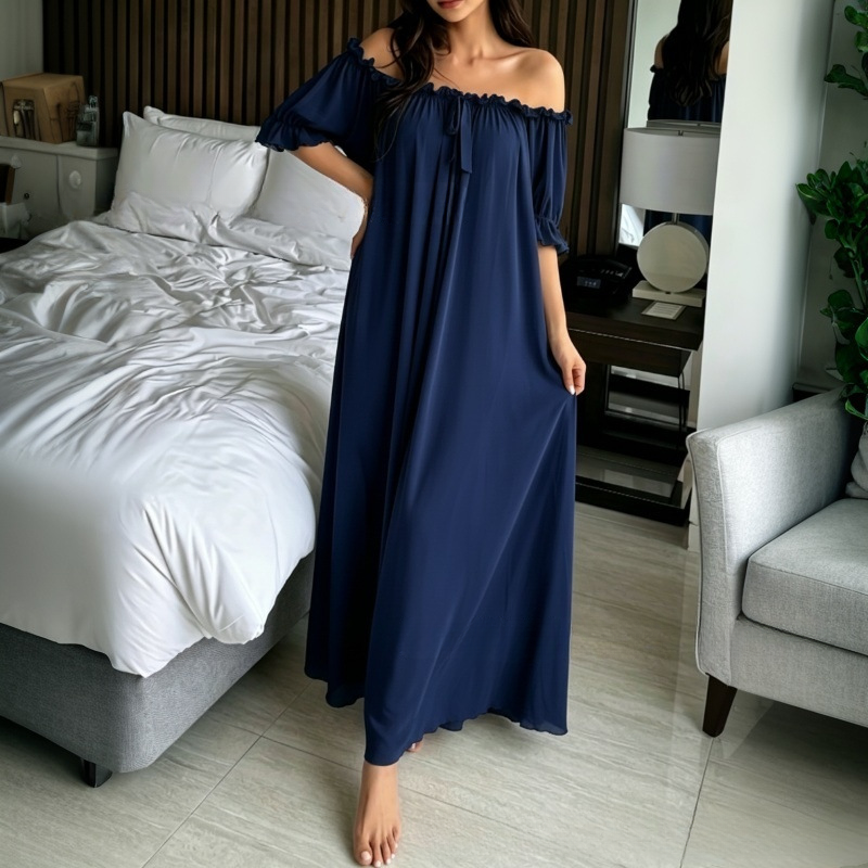 Sheer Ruffle Maxi Slip Dress