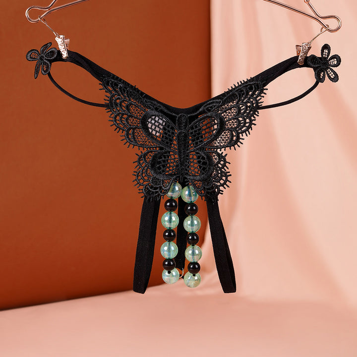 Glow Bead Crotchless Thong