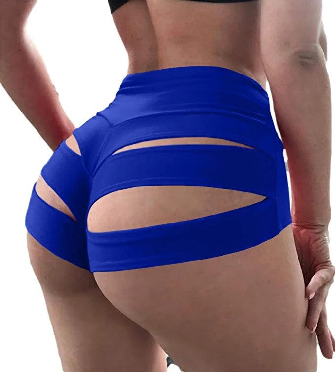 High Waist Cut Out Bodycon Shorts