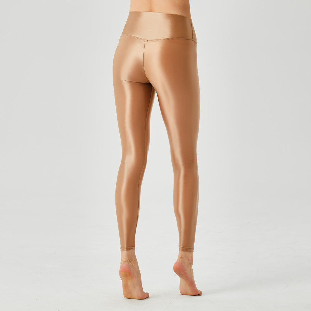 Shiny High-Waist Glossy Leggings