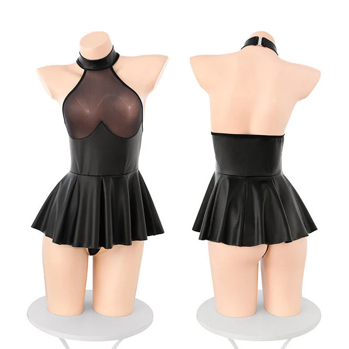 Glossed Desire Secretary Pleated Dress