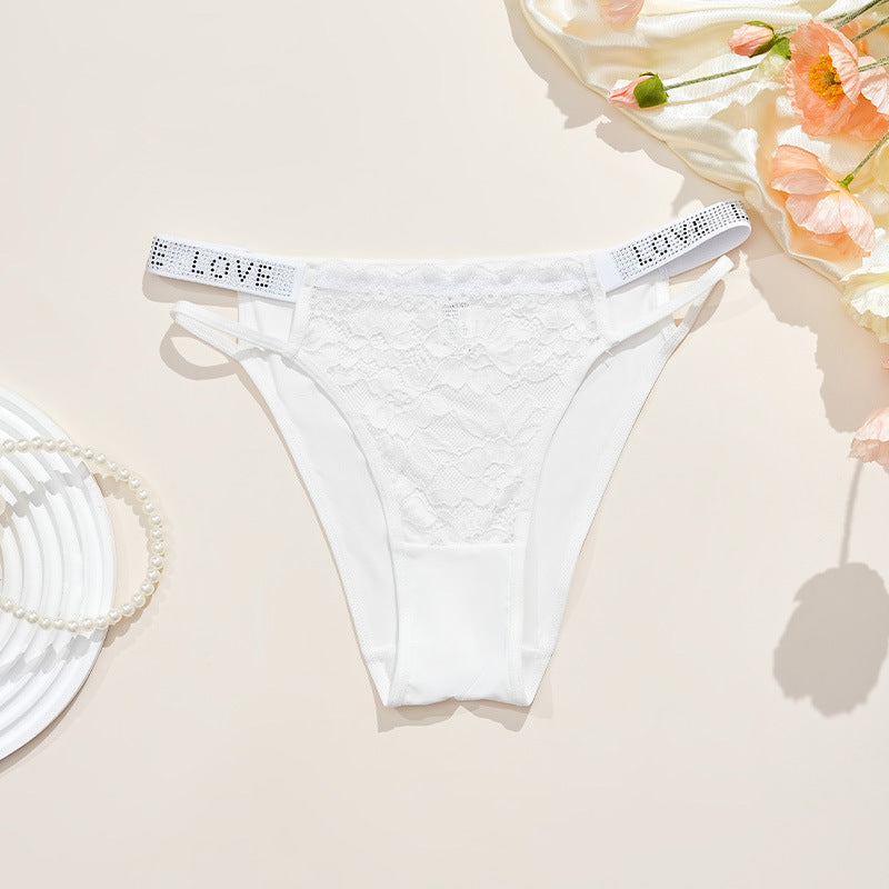 Diamond Lace Ice Silk Thong